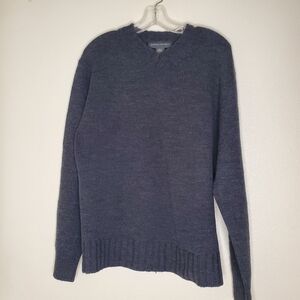 Banana Republic 100% Merino‎ Wool Men's Classic Sweater Size Large Gray